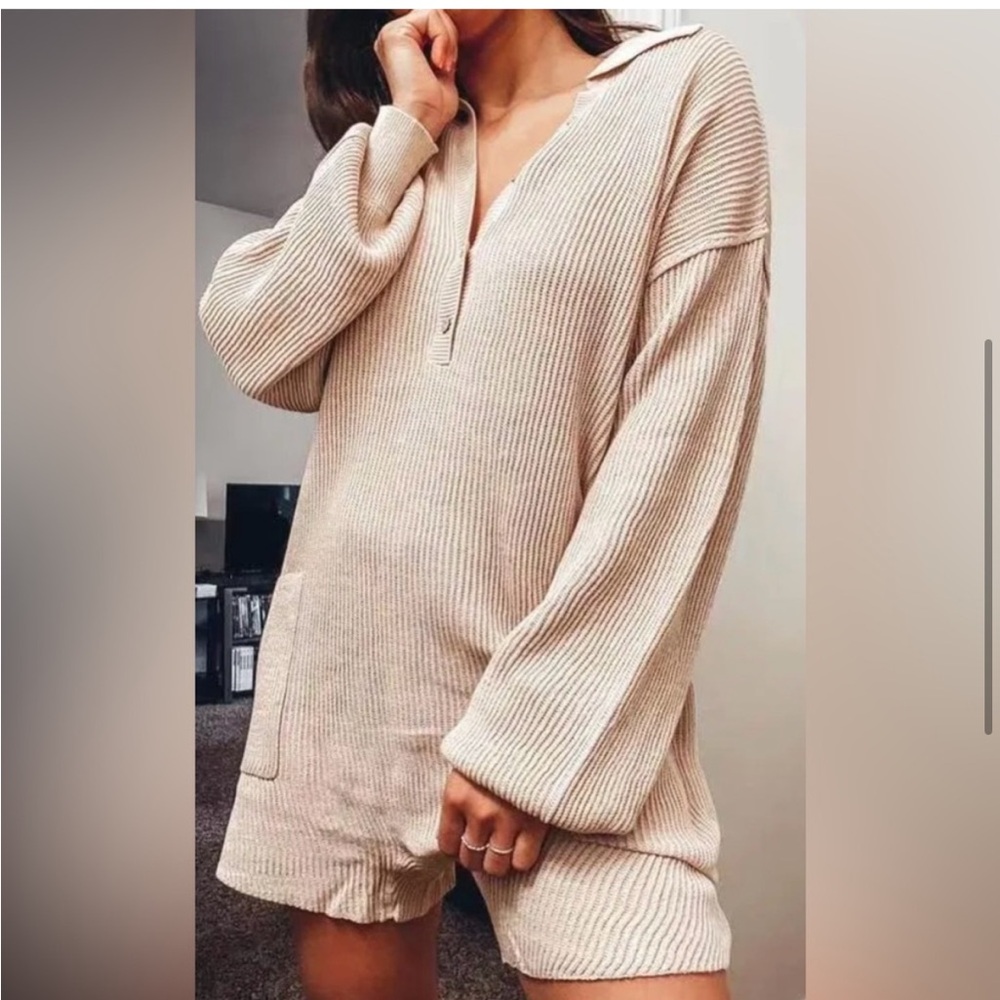 free people picnic sweater romper
